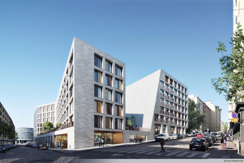 Hakaniemeen 2023 valmistuvaan Lyyraan rakentuu Kolmannelle Linjalle myös juomaravintolaksi suunniteltu liiketila. Tästä tyylikkäästä ravintolatilasta on käynti myös hotellin aulaan.